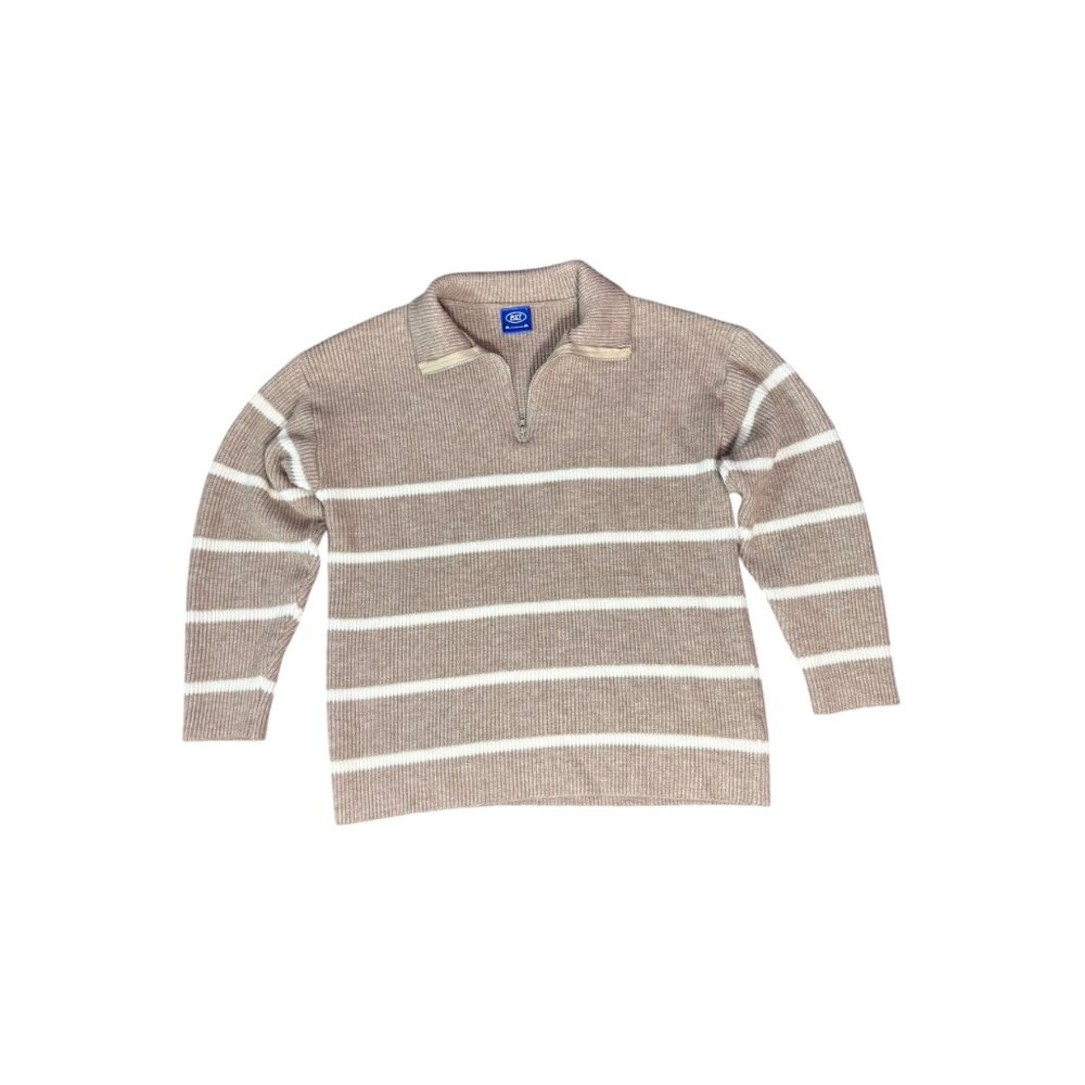 PXT quarter-zip ribbed knit sweater